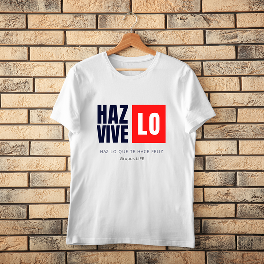 Haz lo que te hace feliz graphic T-Shirt for Men.